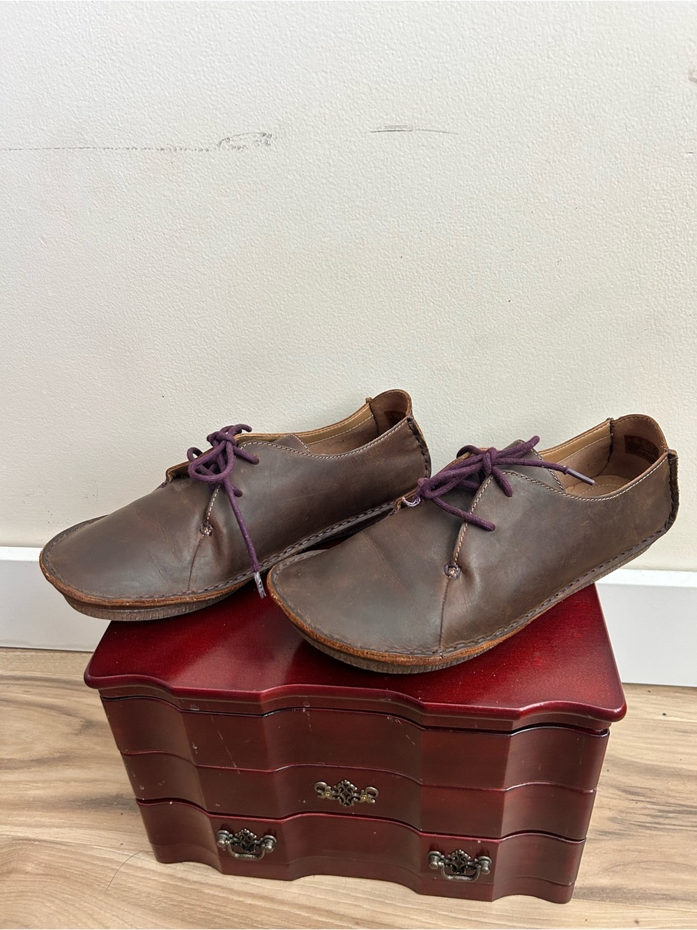 Clark’s Women’s Unstructured Janey Mae Beeswax Leather Oxford 41.5/ 10